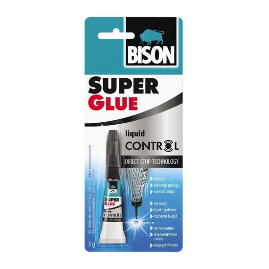 Adeziv instant cianoacrilat Super Glue Control, 3g Bison