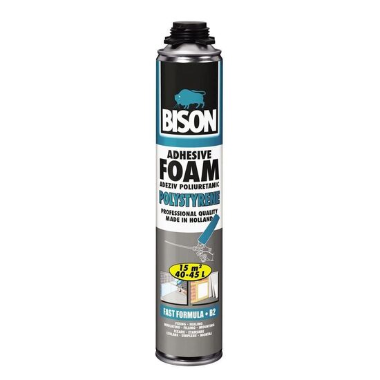 [451016] Spumă poliuretanică pentru polistiren BISON, de pistol, 700ml