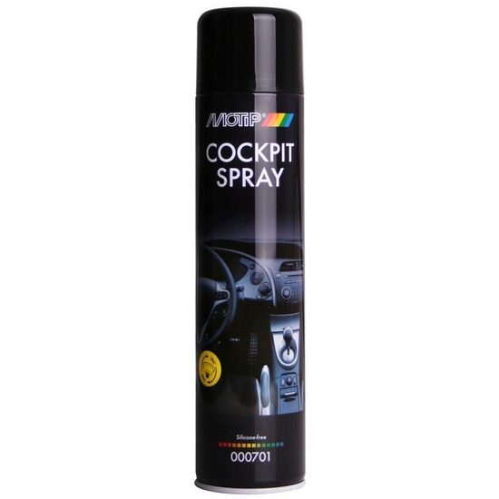 [382458] Spray de bord Cockpit, semilucios, fără silicon, 600ml Motip