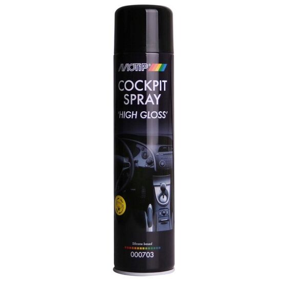 Spray de bord Cockpit, lucios, cu silicon, 600ml Motip