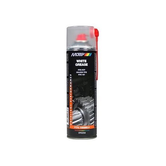 Spray lubrifiant pe bază de vaselină cu PTFE White Grease, 500ml Motip