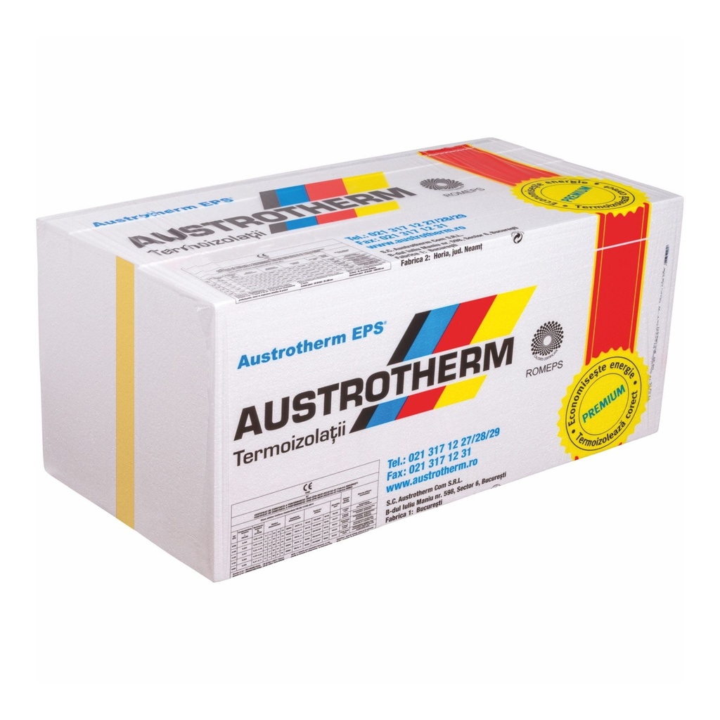 Polistiren expandat 10cm eps100 2.5mp 5foi/bax 0.25mc/bax Austrotherm