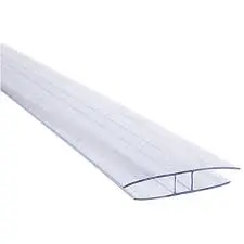 [4476] Profil H policarbonat transparent, L= 6 m, grosime 6 mm