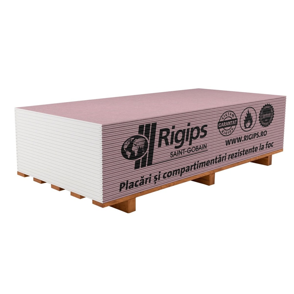 Placa gips carton tip F protectie foc RF 12.5x1200x2600mm Rigips