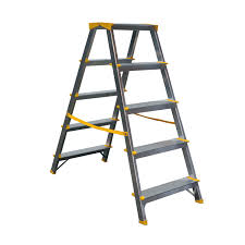 Scara aluminiu 965, dubla, 2x5 trepte, inaltime de lucru 3.1m, 150kg Alverosal