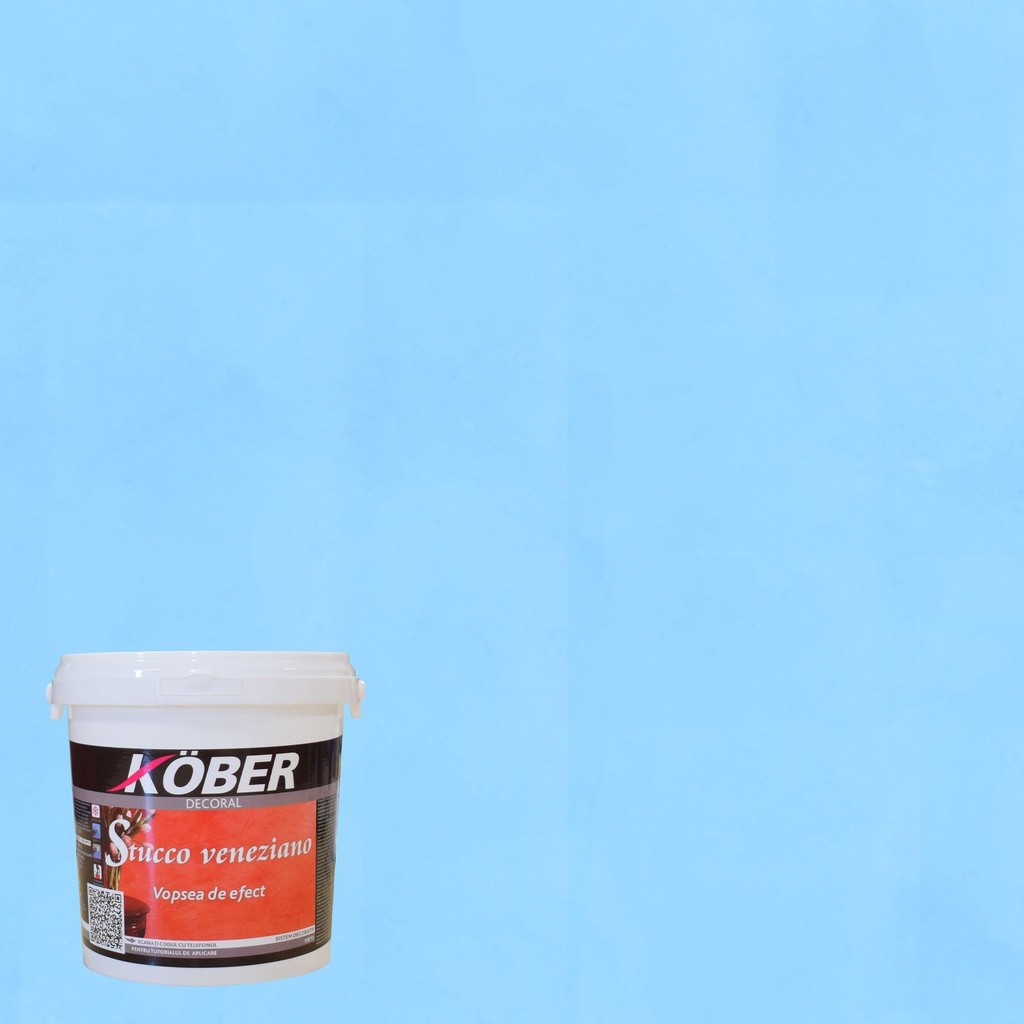 Efect stucco V8711 albastru cer P1 Kober