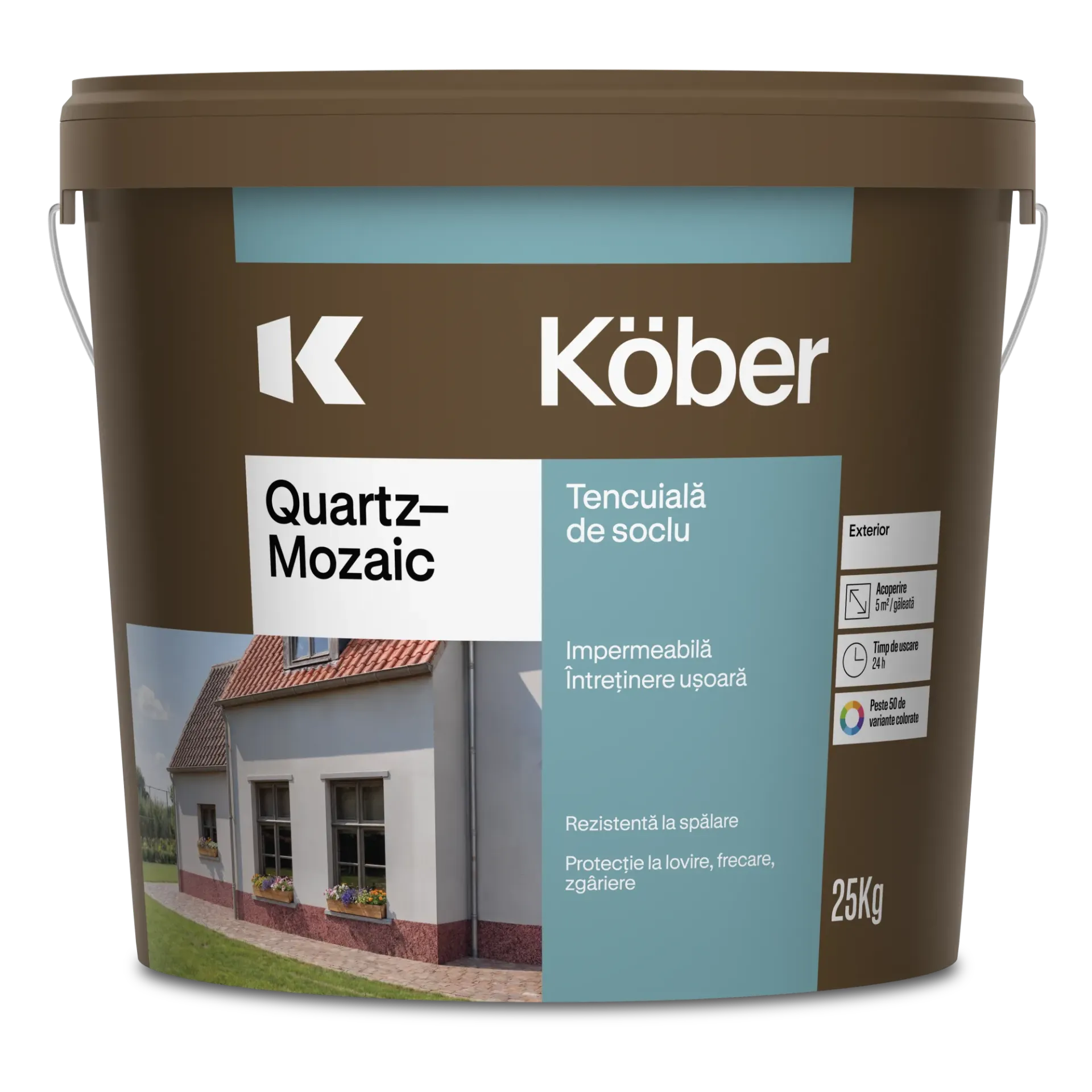 [TMC-K-C201-p25] Tencuiala decorativa mozaicata pentru soclu, TMC-K-C201, interior/exterior, 25kg Kober