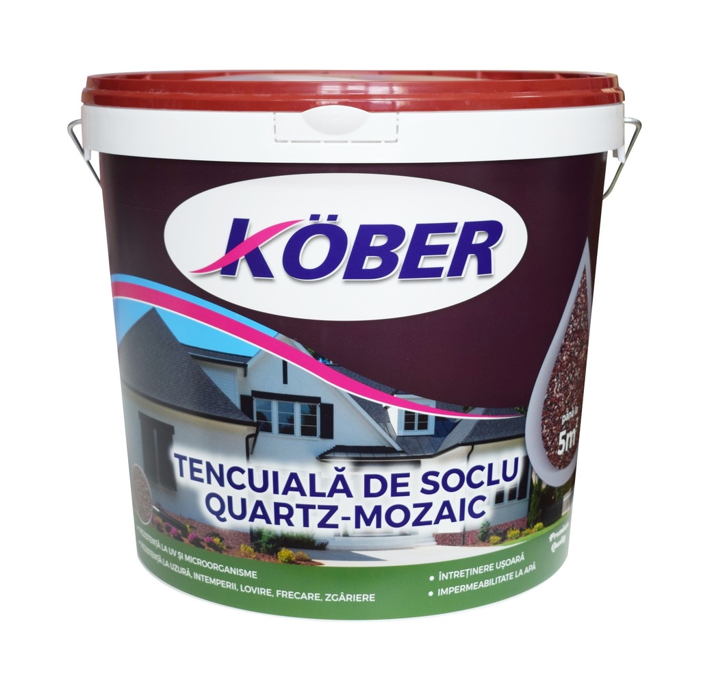 Tencuiala decorativa mozaicata pentru soclu, Kober TMC-K-K65, interior / exterior, 25 kg