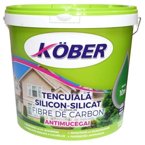 [KTE8320S-25-P25] Tencuiala silicon silicat fibre de carbon scoarta de copac 25kg Kober