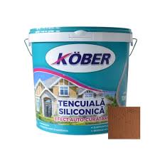Tencuiala decorativa siliconica Kober Professional, 1.5 mm, structurata, aspect scoarta de copac, Tunisia T054, interior / exterior, 25 kg