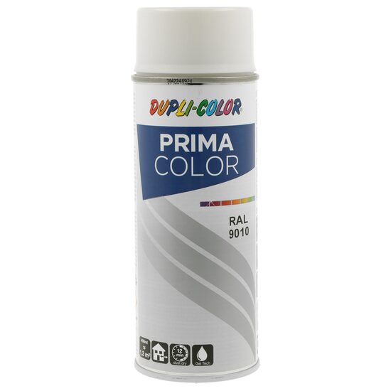 Vopsea spray acrilică Prima Color RAL 9010 alb lucios, 400ml Dupli Color