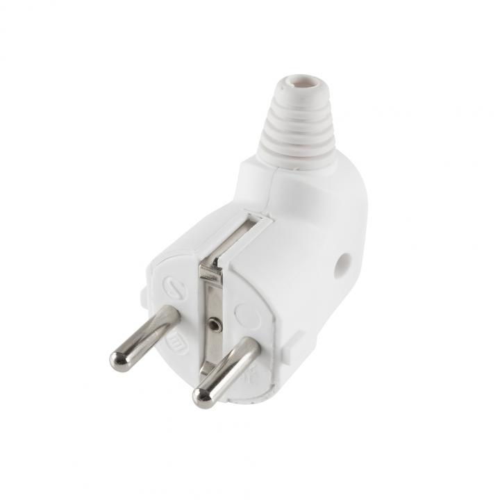 Stecher cu impamantare, cablu lateral NPD 1/WH Somogyi