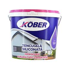 [kte8330-02-p25] Tencuiala decorativa siliconata Kober Profesional, 1.5 mm, structurata, aspect scoarta de copac, alb, interior / exterior, 25 kg