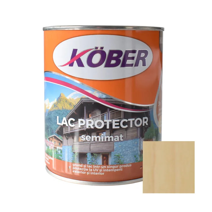 [ig5101sm-c0.75l ] Lac pentru lemn, Kober semimat, incolor, interior / exterior, 0.75 L