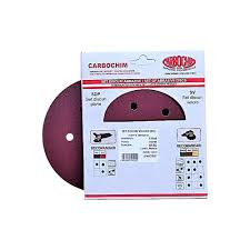 Set 5 bucati discuri velcro, SV150x8 HENR granulatie 150 suport hartie pentru slefuire, finisare lemn si metal in mediu uscat Carbochim