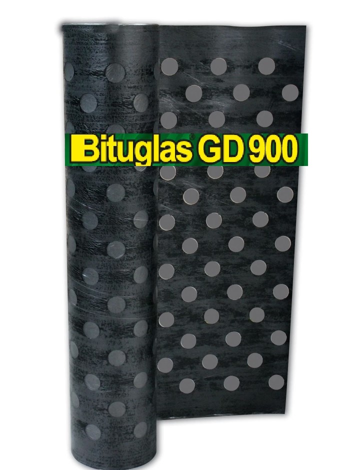Membrana perforata pe implastitura de fibra de sticla(strat difuzie) 10mp Bituglas GD900