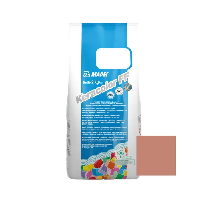 Chit de rosturi gresie si faianta Keracolor FF145 terra, interior/exterior, 2kg Mapei