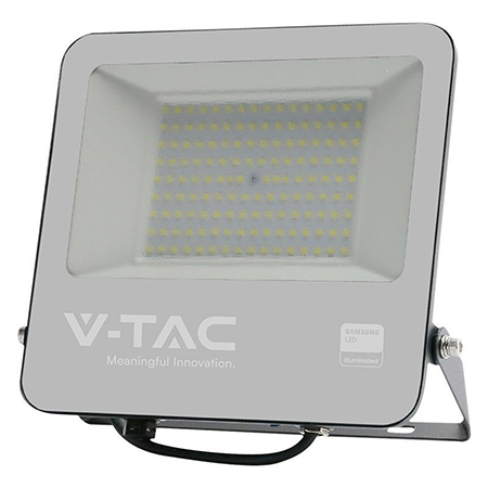 [sku-23441] Reflector led smd 100W 6500K IP65 cablu 1m Cip Camsung - negru/gri V-tac