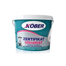 [v8130m-p15l] Vopsea lavabila de interior Zertifikat UltraMat, alba, 15l Kober