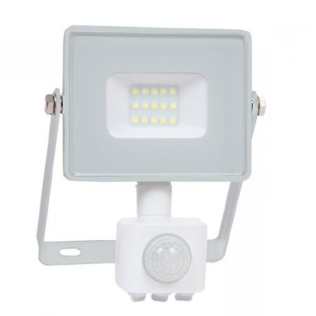 [sku-459] Reflector led  SMD 10W 6400K IP65 cu senzor miscare-alb V-tac