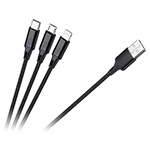[RB-6005-100-B] Cablu usb 3 in 1 100cm Rebel