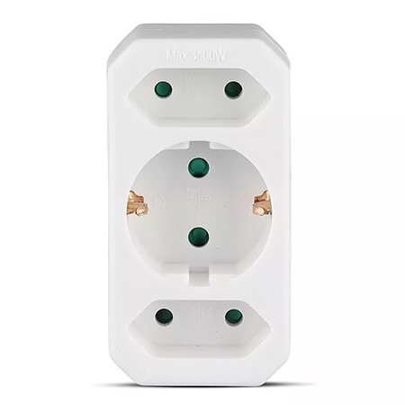 ADAPTOR 3 PRIZE 1X16A 2x2.5A MAX 3500W