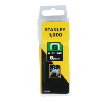 Capse din otel galvanizat 1-TRA704T, pachet 1000 buc, 6 mm Stanley 