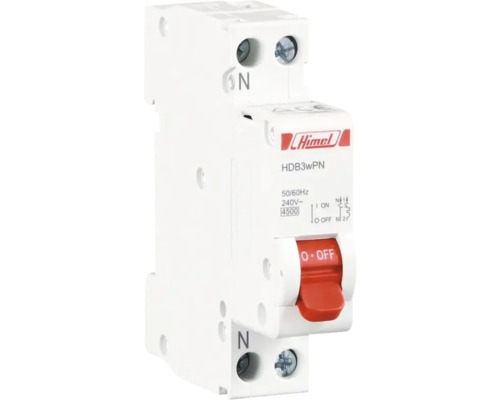 Siguranta automata HDB3wP, 1P,+N 20A, curba C, 4.5kA, HDB3WPNC20 Himel 