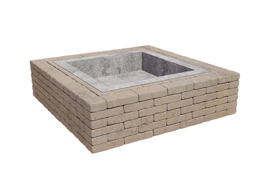 Focar Quadra 139.5x139.5x38.5cm travertin  Elis Pavaje