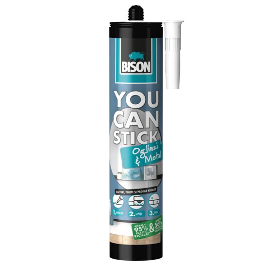Adeziv prelium pentru metal, sticlă, oglinzi You Can Stick, 435g Bison