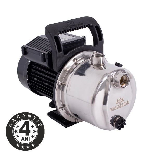 [ISGR5270] Pompa autoamorsanta de gradina Wasserkonig ISGR5270, inox, putere 1200 W, debit 4200 l/h, inaltime refulare 52 m