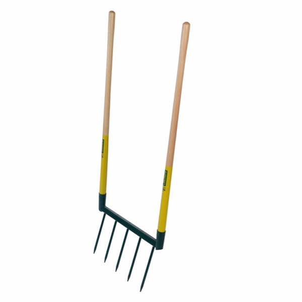 Cultivator BIOGRIF cu 5 dinți interschimbabili, asamblat - 50 cm lățime - mâner din lemn certificat PEFC 100% (110 cm) Leborgne