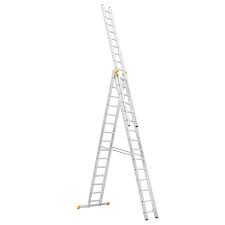 Scara aluminiu Forte, adaptabila, 3 x 15 trepte, inaltime de lucru 11.54 m, 150 kg