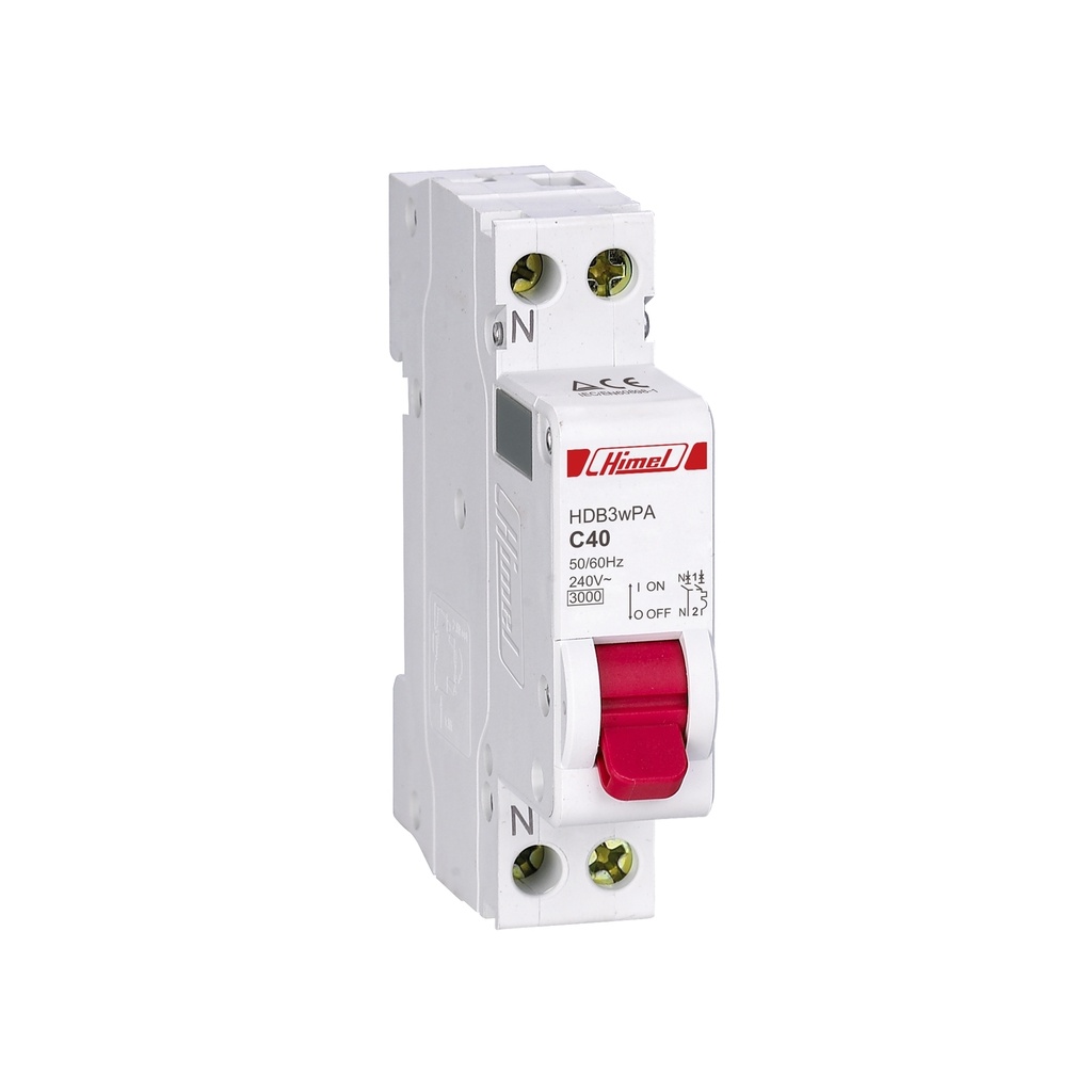 Siguranta automata HDB3wP, 1P+N, 25A, curba C, HDB3WPNC25 Himel 