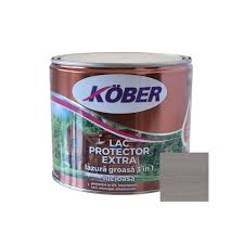 [ig5293-c0.75l] Lac - lazura groasa pentru lemn, Kober Extra 3 in 1, gri canadian, interior / exterior, 0.75 L