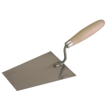 Mistrie otel trapezoidala cu maner lemn 180x140x75mm Proline