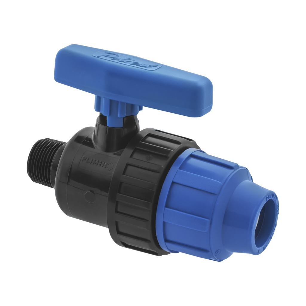 Robinet apa PEHD, mufa-filet exterior, DN32-1", PN 10, cu maner, Poliext