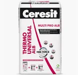 Adeziv Thermo Universal, alb, pentru vata si polistiren extrudat, cu fibre 25kg Ceresit