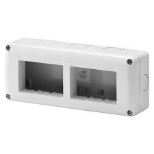 Doza aparenta GW27005, 6 module, IP40, gri, pentru priza / intrerupator Gewiss 