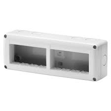 Doza aparenta GW27006, 8 module, IP40, gri, pentru priza / intrerupator Gewiss 