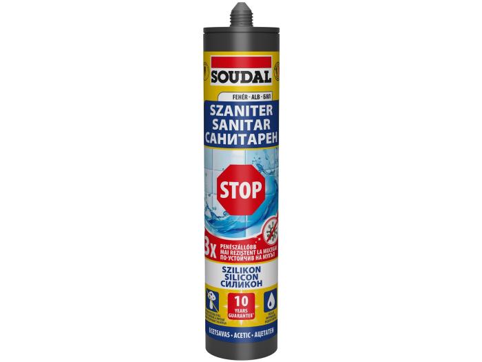 Silicon sanitar Stop, transparent, 280ml Soudal
