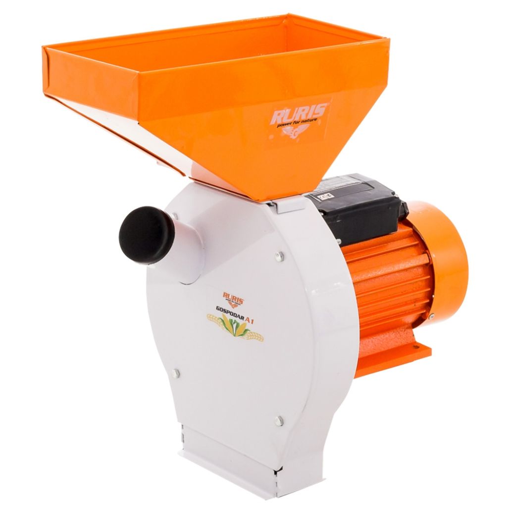 Moara cu ciocanele Ruris Gospodar A1, cu motor electric, 2.7 kW, 180 kg/h