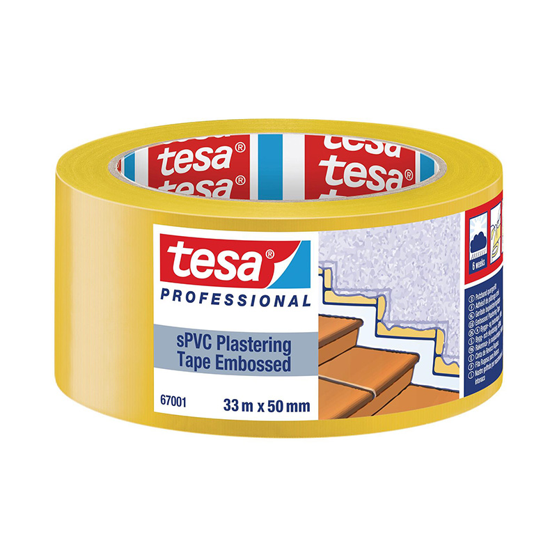 Banda adeziva mascare tencuieli gofrata 50mm / 33m Tesa