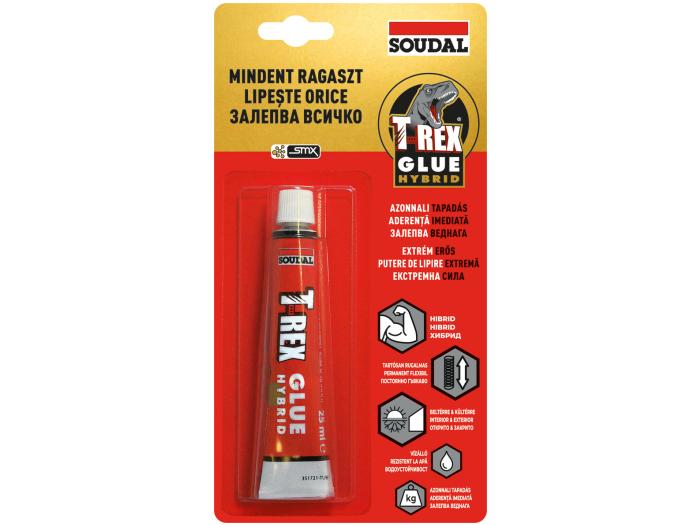 Adeziv de montaj polimer-hibrid T-Rex gold 25ml Soudal