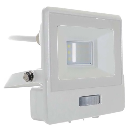 Reflector led SMD 10W 6400K IP65 cu senzor miscare-alb V-tac