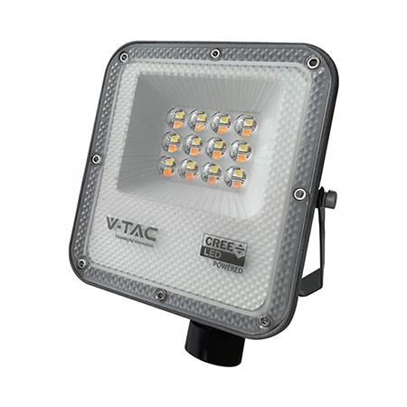 Reflector led  SMD 10W 3in1 IP65 CIP CREE- negru/gri V-tac