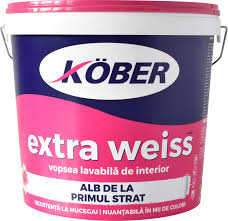 [v4220-p15l] Vopsea lavabila interior, Extra Weiss, 15l Kober