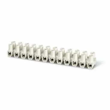 Clema pe sir 6mmp x 12suruburi alba Scame 
