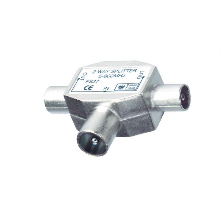 [FS 28] Distribuitor coaxial 1 tata - 2 mama, metalic Somogyi