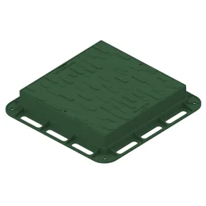 Capac PP Urban verde patrat necarosabil 500x500 PL.330x330 Hext.80 cu inchizator A15 (35485-22) Vodaland